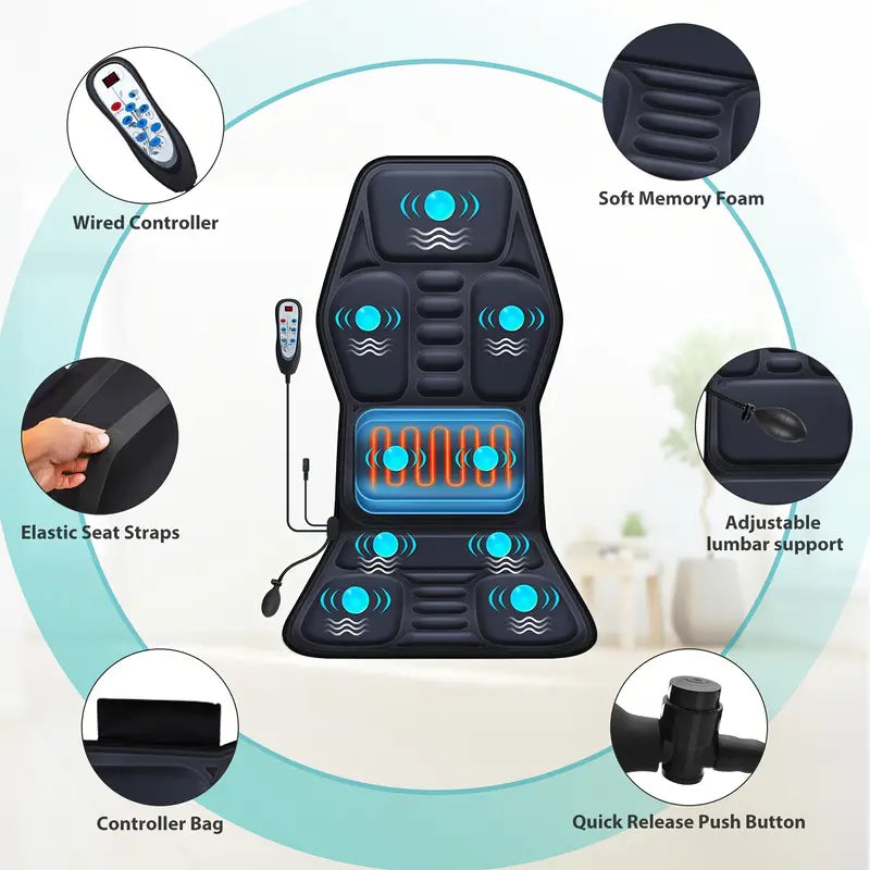 Relaxing Heat Therapy Back Massager
