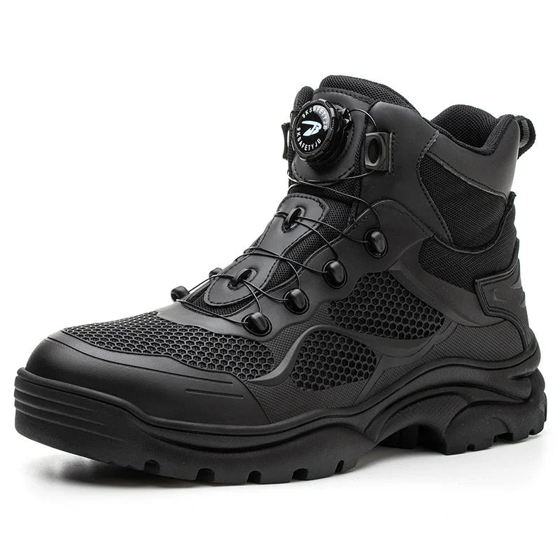 S3 Work Shoes Ultralight, Henner Wear-Resistant Safety Shoes with Steel Cap Swivel Buckle