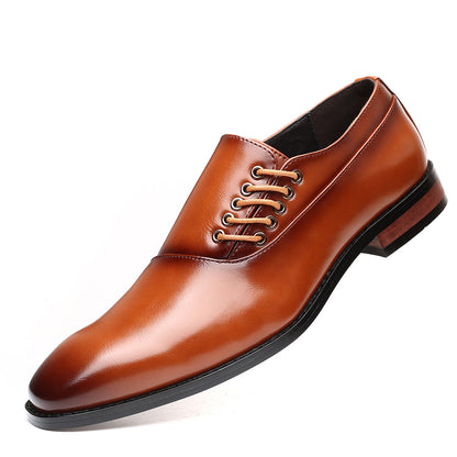 Men's Orthopedic Leather Side Lace Shoes