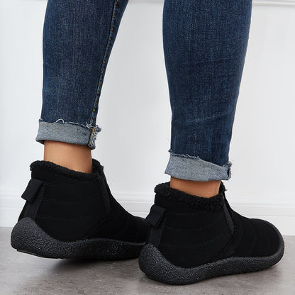 Warm Winter Snow Boots Fur Lined Waterproof Ankle Boots