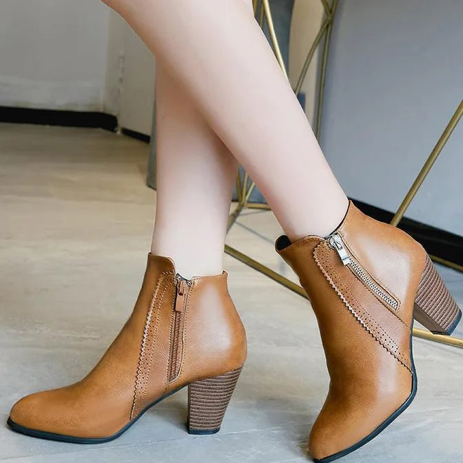 Low Heel Ankle Boots for Women