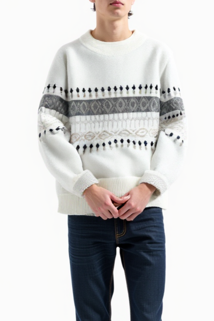 Classic Festive Mens Crew Neck Sweater - OutfitLondon