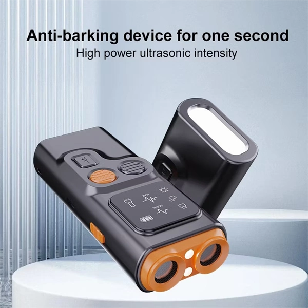Ultrasonic Dog Bark Control – Dual Head Bark Deterrent with High-Frequency Flashlight | Long-Lasting, Safe & Effective