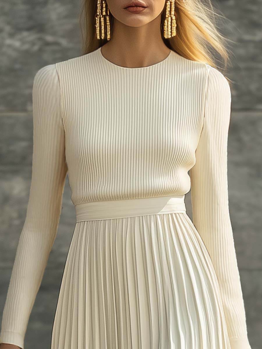 Relaxed Fit Satin Knit Dress