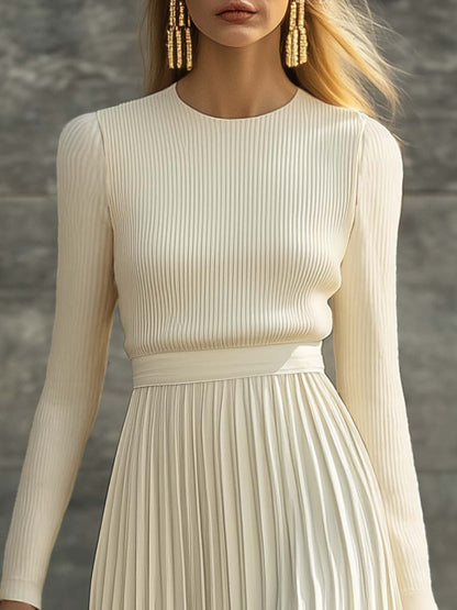 Relaxed Fit Satin Knit Dress