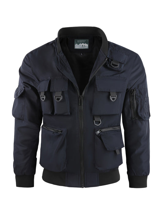 Durable Men's Outdoor Jacket with Multiple Storage Pockets - OutfitLondon