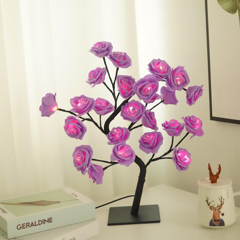 LED Rose Tree Table Lamp | Sparkly Trees