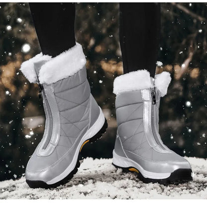Warm Waterproof Insulated Snow Boots for Women