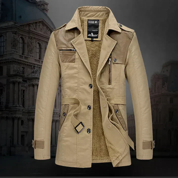 Warm Waterproof Men's Long Winter Coat - OutfitLondon