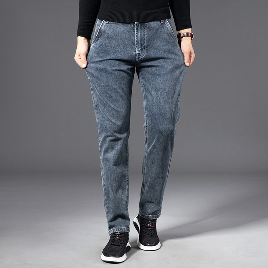Men's Comfort Fit Elastic Everyday Jeans with Pockets - OutfitLondon