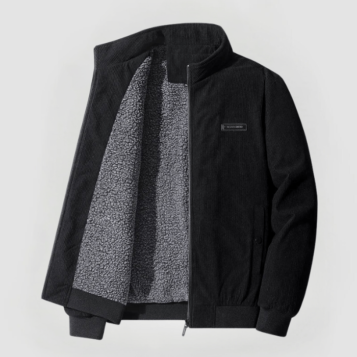 Rugged Textured Mens Bomber Jacket