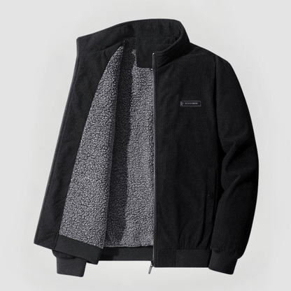 Rugged Textured Mens Bomber Jacket