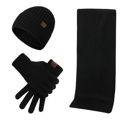 Warm Men's Winter Accessory Set Hat Scarf Gloves