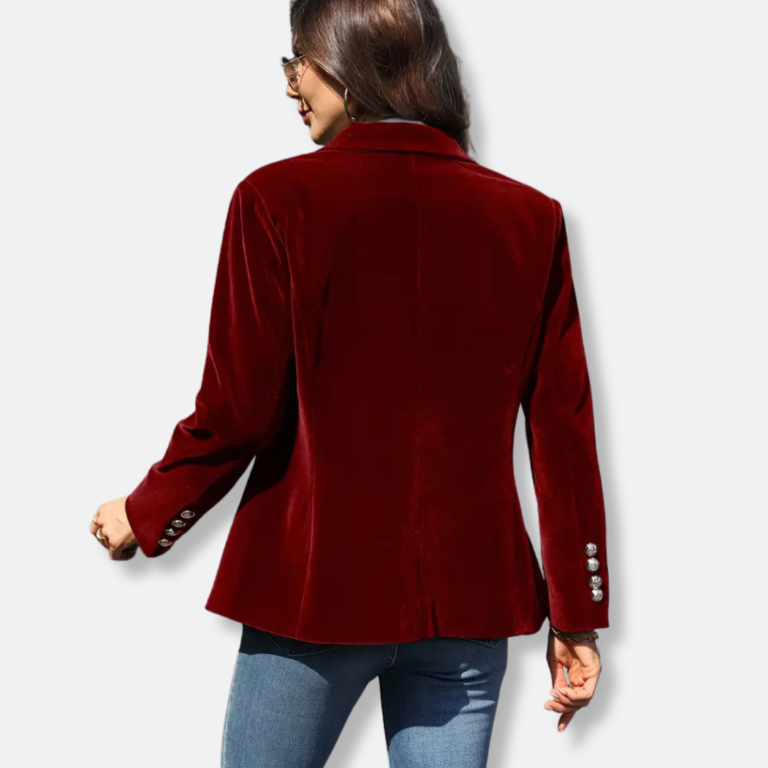 Classic Fit Blazer with Gold Buttons
