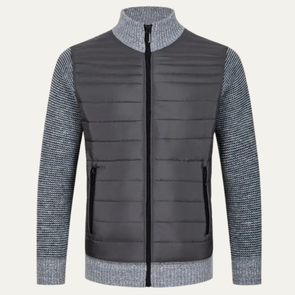 Warm Men's Padded Zipper Cardigan Sweater - OutfitLondon