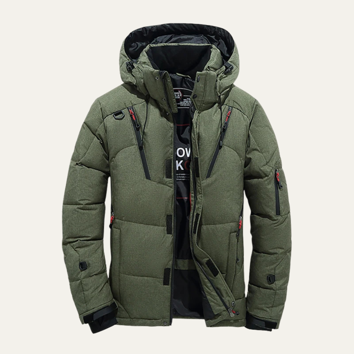 Warm Waterproof Men's Snow Jacket with Hood