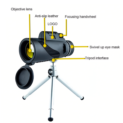 Starscope HD Monocular – 10X Zoom Telescope for Phone, Hiking, Bird Watching & Outdoor Use