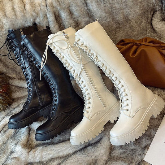 Soft Women's Tall Leather Knee Boots - OutfitLondon