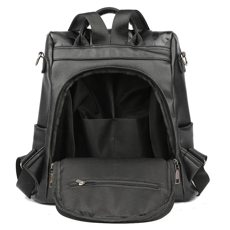 Secure Chic Women's Soft Leather Backpack