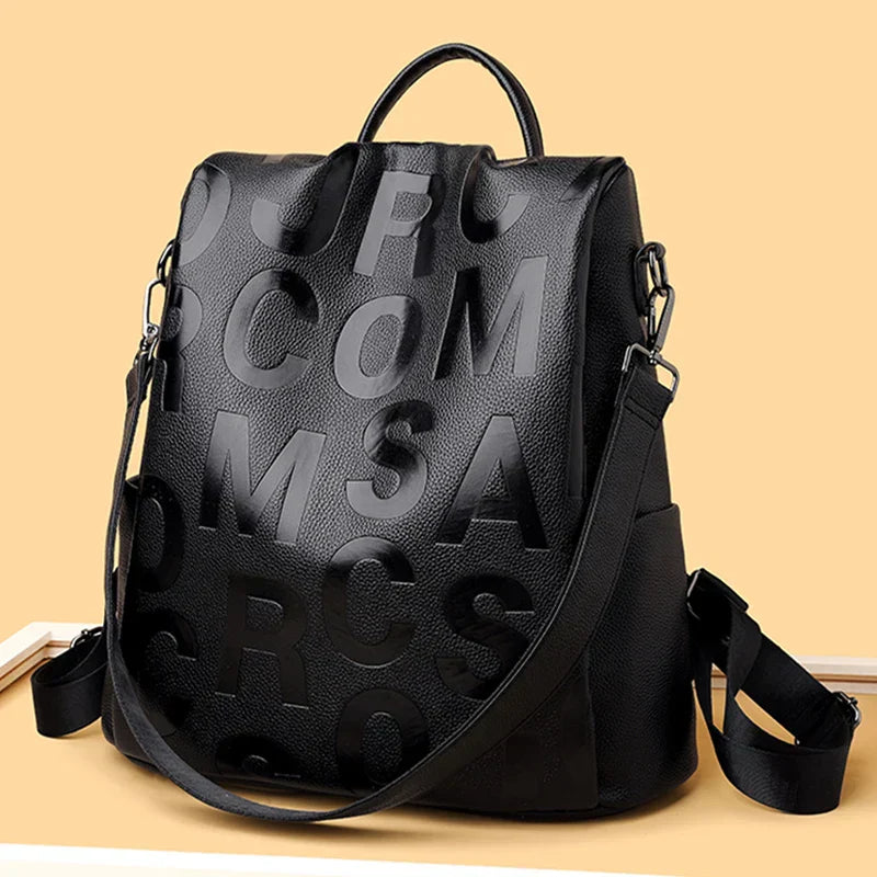 Secure Chic Women's Soft Leather Backpack