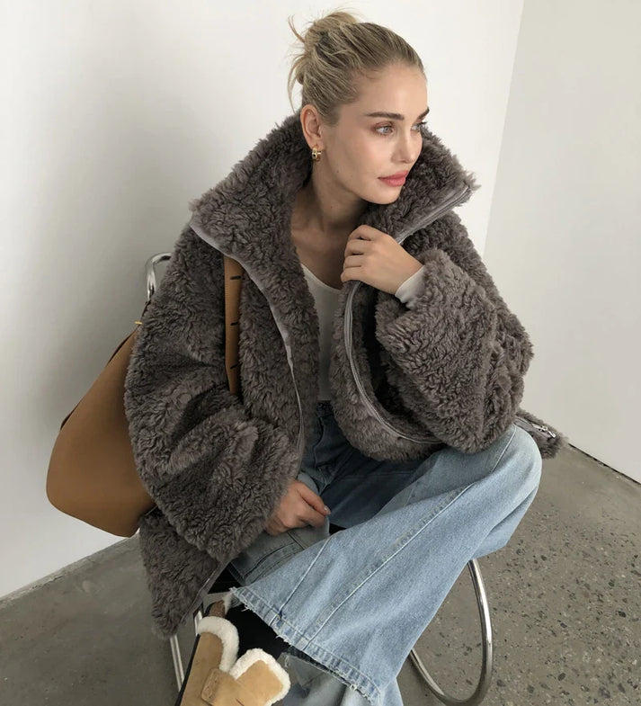 Women's Cozy Plus Size Fleece Coat
