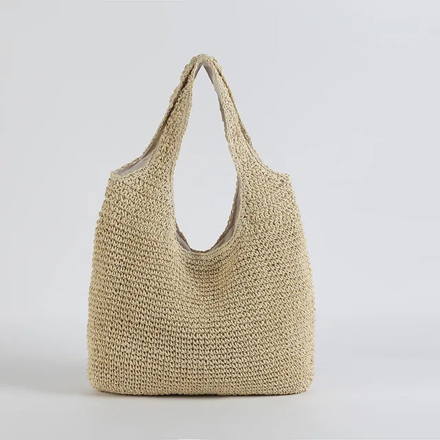 Natural Woven Tote Bag for Women