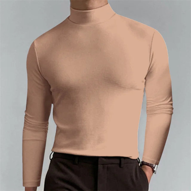 Warm Mens Thin Fleece Crew Sweater
