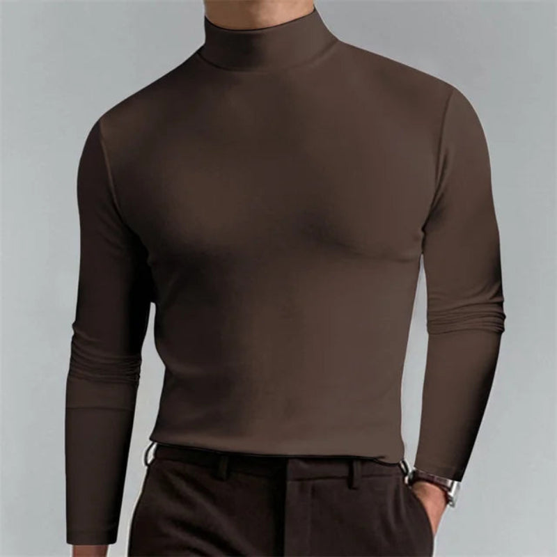 Warm Mens Thin Fleece Crew Sweater