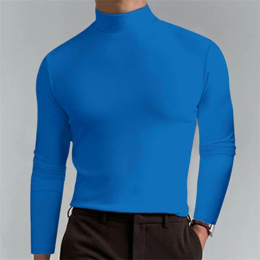 Warm Mens Thin Fleece Crew Sweater