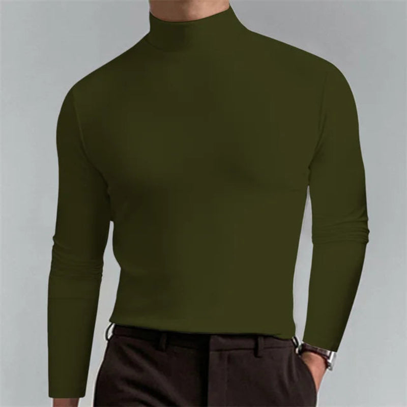 Warm Mens Thin Fleece Crew Sweater