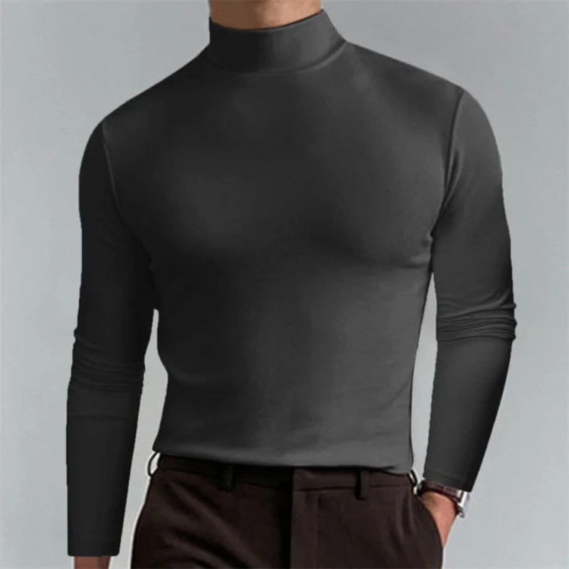 Warm Mens Thin Fleece Crew Sweater