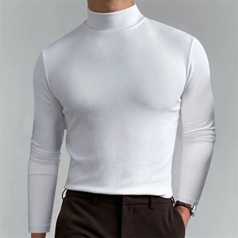 Warm Mens Thin Fleece Crew Sweater