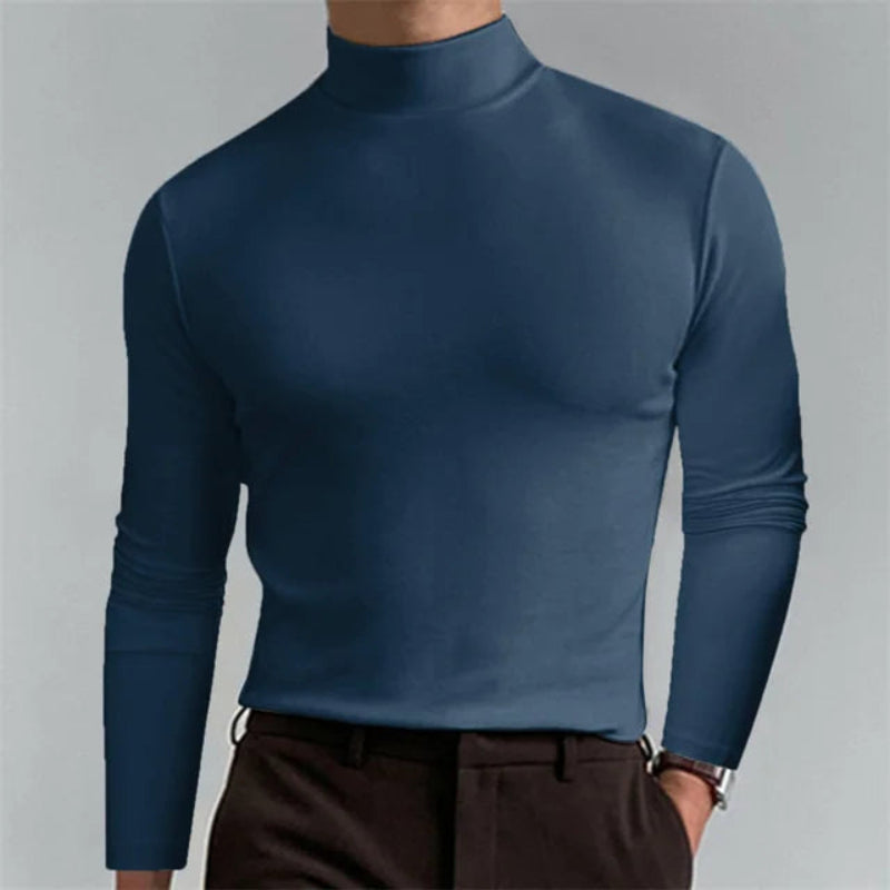 Warm Mens Thin Fleece Crew Sweater