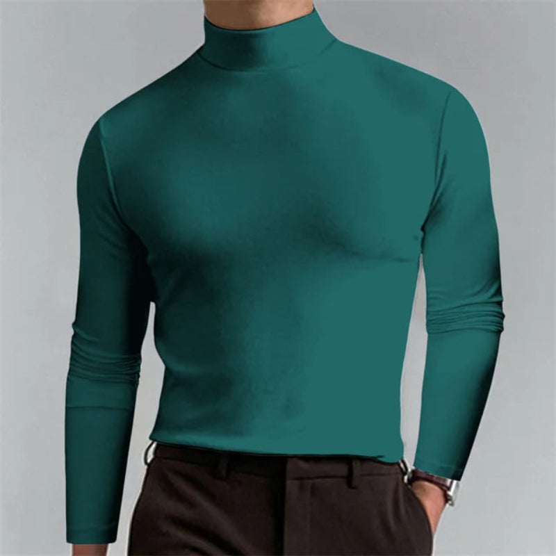 Warm Mens Thin Fleece Crew Sweater
