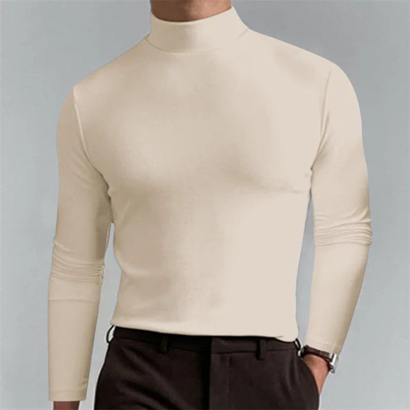 Warm Mens Thin Fleece Crew Sweater - OutfitLondon