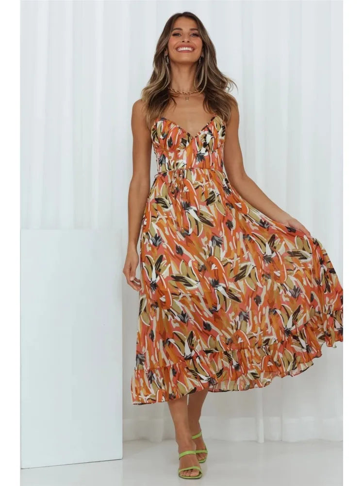 Elegant Long Sleeve Midi Dress
