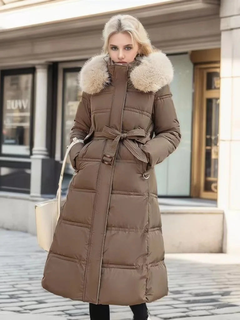 Soft Fake Fur Ladies Warm Parka Jacket - OutfitLondon
