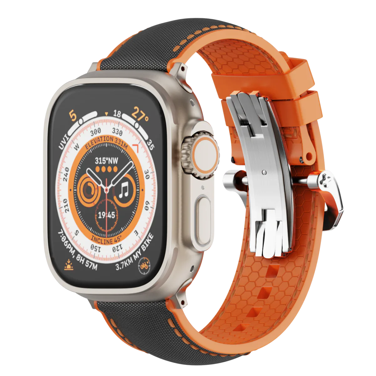 Comfortable Rubber Apple Watch Band With Strong Clasp - OutfitLondon