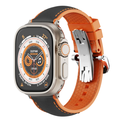 Comfortable Rubber Apple Watch Band With Strong Clasp - OutfitLondon