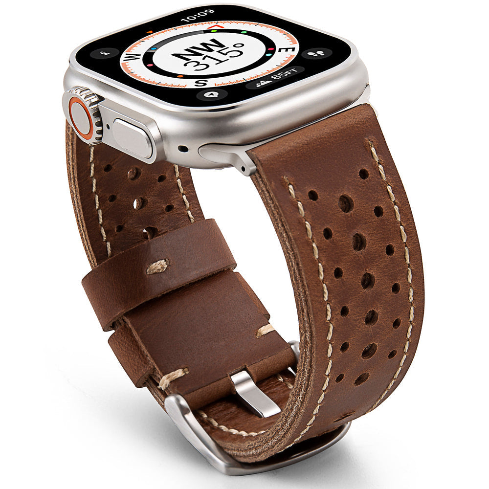 Premium Athletic Leather Strap For Apple Watch
