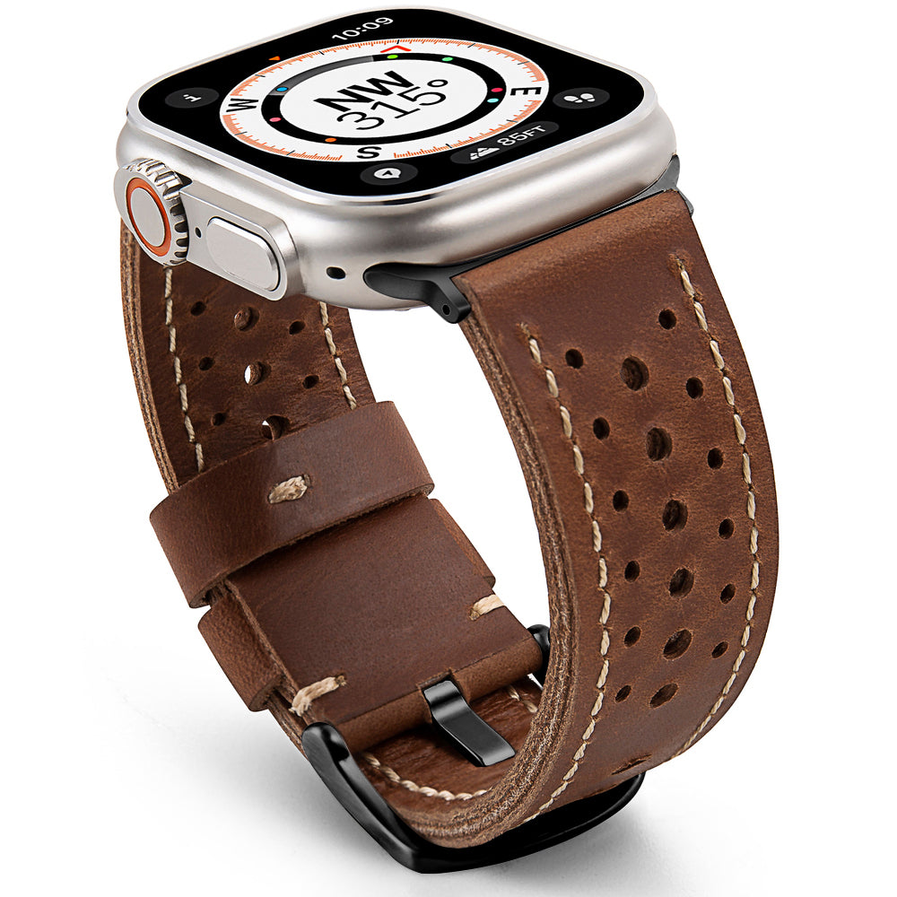 Premium Athletic Leather Strap For Apple Watch
