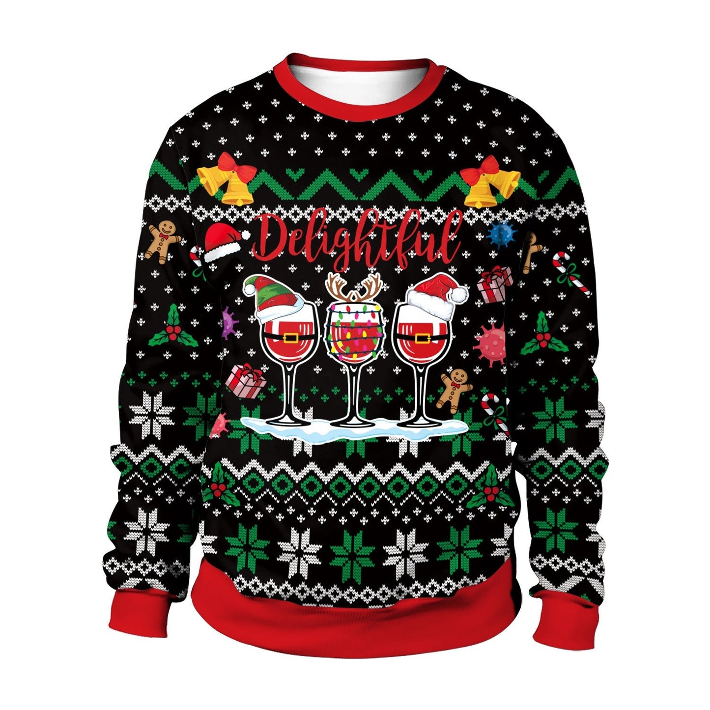 Custom Festive Holiday Crew Neck Sweater