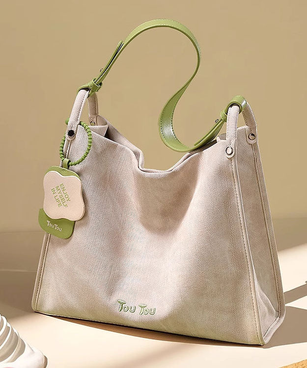 Large White Faux Leather Shoulder Bag Durable Everyday Use - OutfitLondon