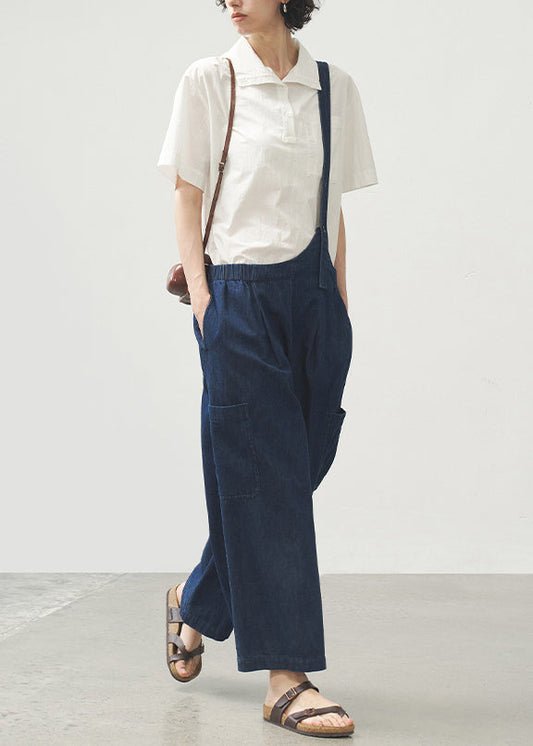 Women's Blue Denim Jeans Elastic Waist - OutfitLondon