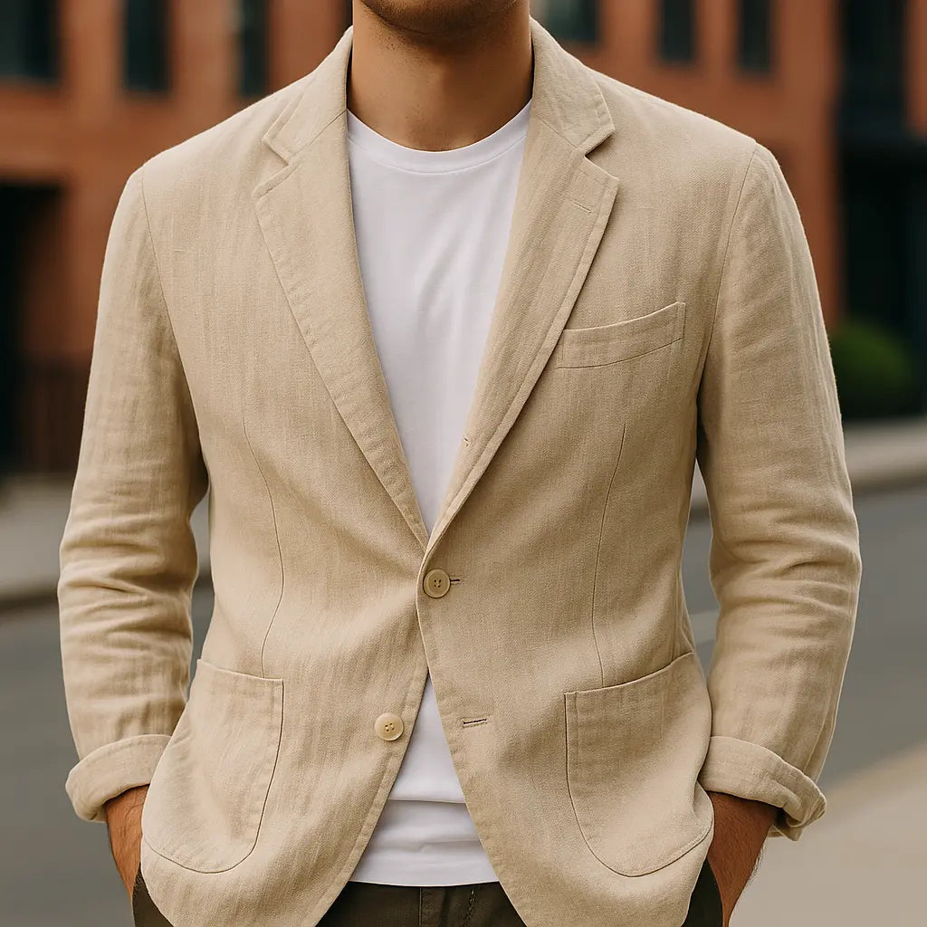 Classic Linen Mens Jacket