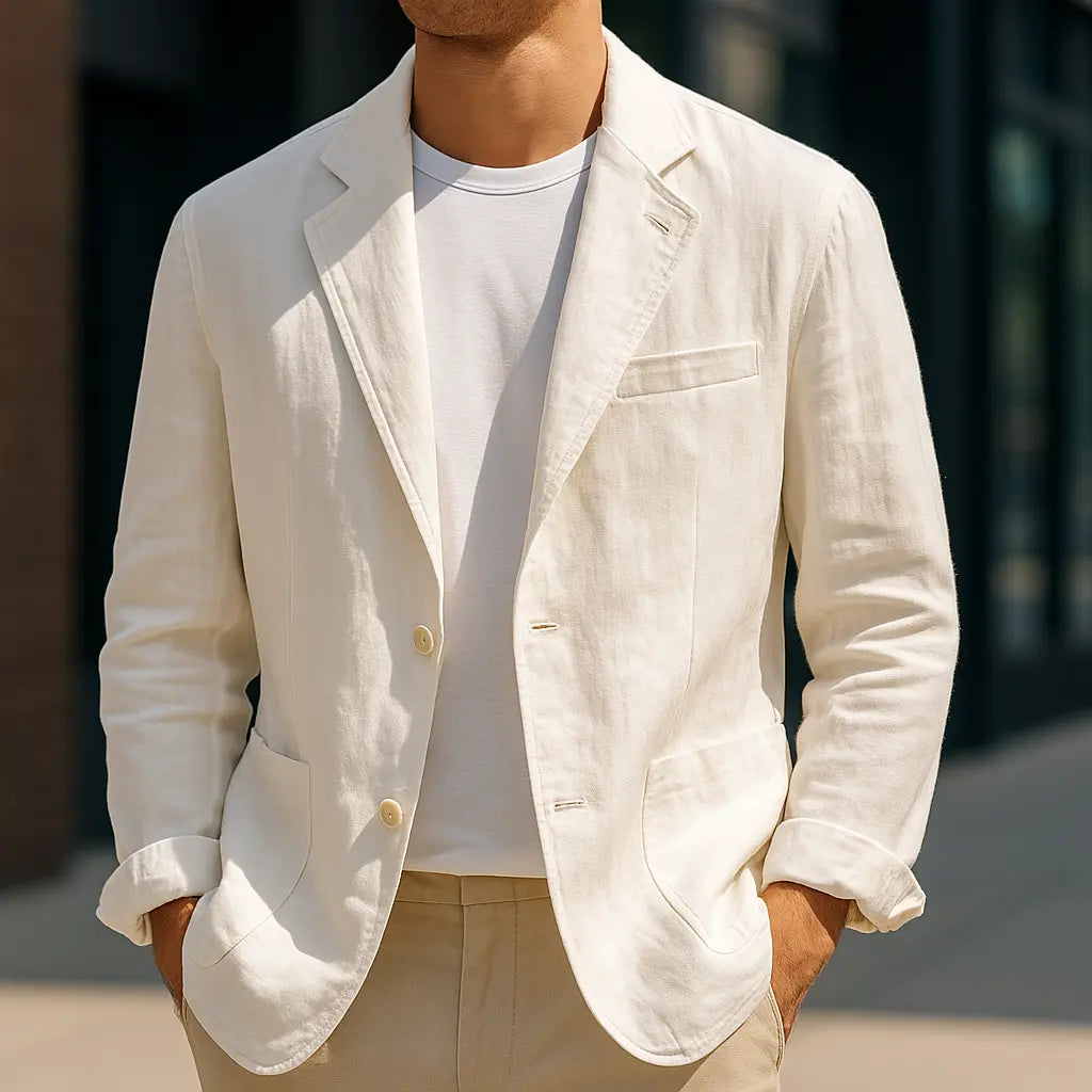 Classic Linen Mens Jacket