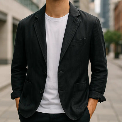Classic Linen Mens Jacket