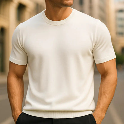 Soft Merino Wool Crew Neck T-shirt