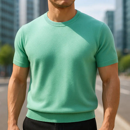 Soft Merino Wool Crew Neck T-shirt