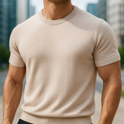 Soft Merino Wool Crew Neck T-shirt